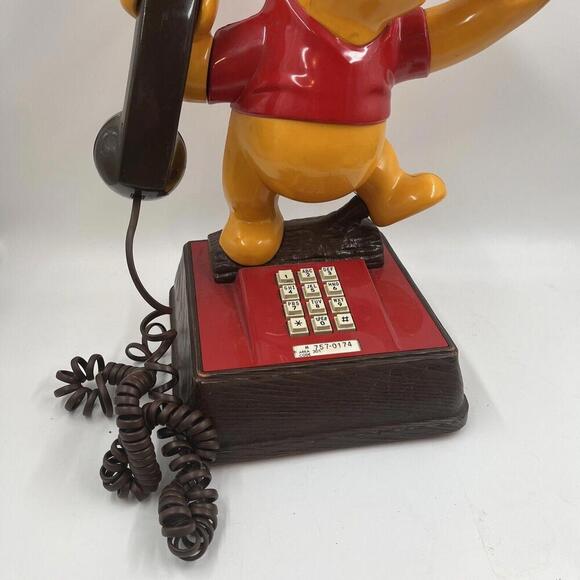 Vintage WINNIE THE POOH Landline Telephone Collectible Antique Disney 1964 - Picture 8 of 12